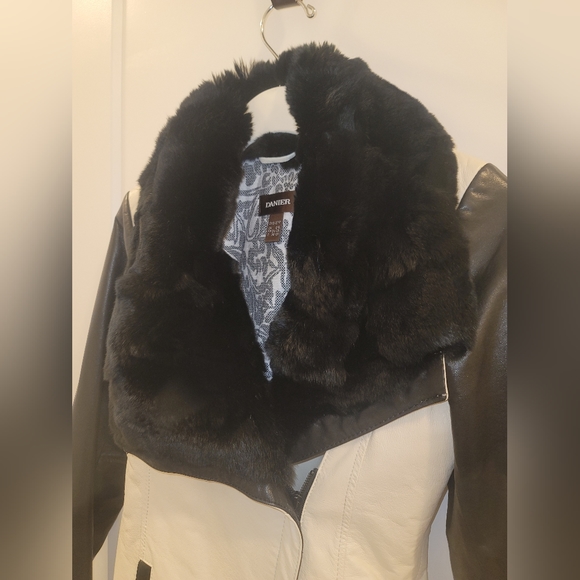 Danier Genuine Leather and Rabbit Fur Coat - Picture 5 of 8